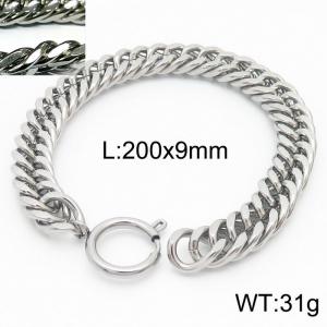 Minimalist wind neutral riding whip chain spring buckle bracelet - KB165900-ZZ