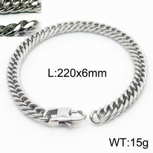 Korean version of simple unisex encryption riding whip chain bracelet - KB165979-ZZ