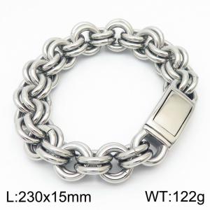 Fashion personality Double layer O chain men's retro bracelet - KB166022-KJX