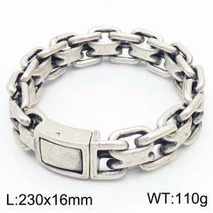 Retro do old men's stainless steel creative 16mm O word bracelet - KB166031-KJX