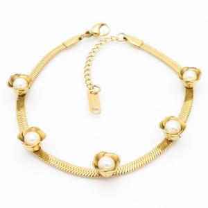 Stainless Steel Gold-plating Bracelet - KB166179-HR