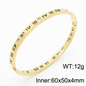 Gold Roman numerals bracelet - KB166277-LC