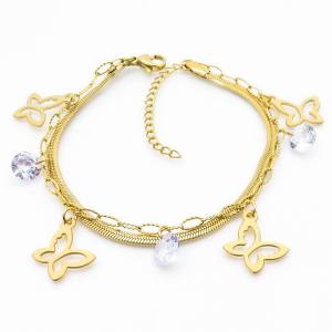 Stainless Steel Gold-plating Bracelet - KB166590-DL