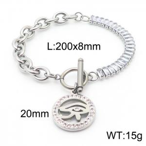 Stainless Steel Special Pendant Chain  Bracelets Silver Color - KB166887-Z