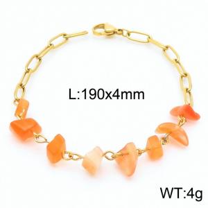 Versatile titanium steel Ruby 4mm gold bracelet - KB169072-Z