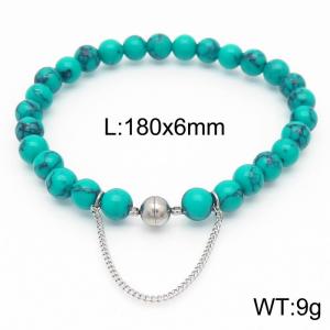 Cross border fashion 180x6mm bracelet paired with steel colored titanium steel bracelet - KB169078-Z