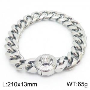 13mm stainless steel Cuban chain snake demon Medusa bracelet - KB169890-Z