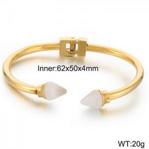 Stainless steel opening gold bracelet - KB170151-MS