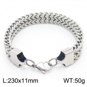 230x11mm Tennis Mesh Chain Bracelet Men Stainless Steel 304 Silver Color - KB170794-TK