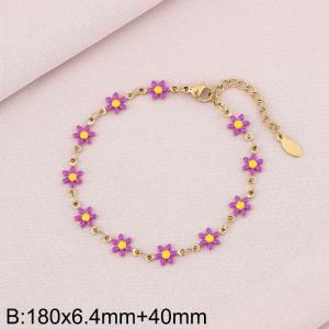 Stainless steel petal bracelet - KB170967-Z