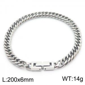 Simple and fashionable 6mm whip chain bracelet with jewelry buckle - KB171270-ZZ