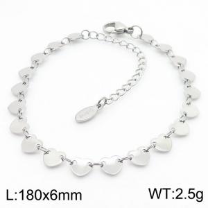 Fashion Jewelry Love Heart Bracelets Stainless Steel Bracelets Gift For Couples - KB180238-Z
