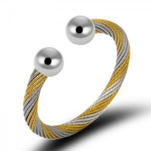 Stainless Steel Wire Bangle - KB180686-WGDS