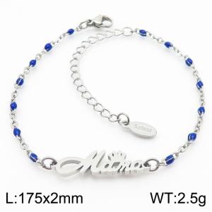Fashionable Titanium Steel Blue Bohemian Steel Bracelet - KB181206-Z
