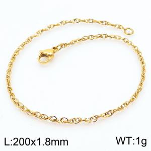 Fashion Jewelry 200x1.8mm Link Bracelet Gold Plated Chain Bracelets Rope Chain Necklace for Women - KB181397-Z
