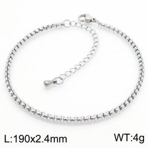 Stainless steel square pearl minimalist women's bracelet - KB181481-Z