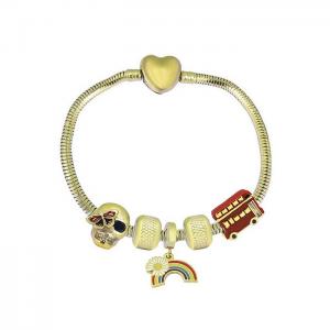 Stainless Steel Gold-plating Bracelet - KB182043-PA