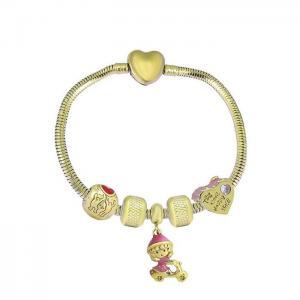 Stainless Steel Gold-plating Bracelet - KB182058-PA