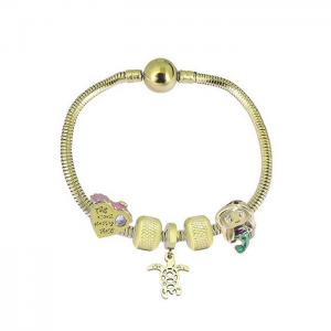 Stainless Steel Gold-plating Bracelet - KB182069-PA