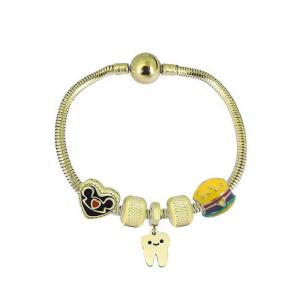 Stainless Steel Gold-plating Bracelet - KB182071-PA