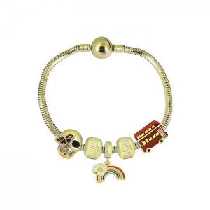 Stainless Steel Gold-plating Bracelet - KB182079-PA