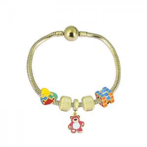 Stainless Steel Gold-plating Bracelet - KB182086-PA