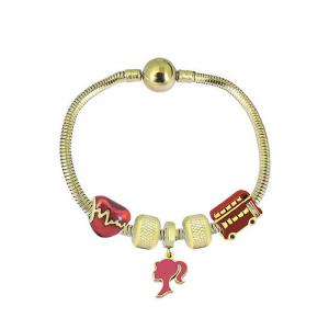 Stainless Steel Gold-plating Bracelet - KB182091-PA