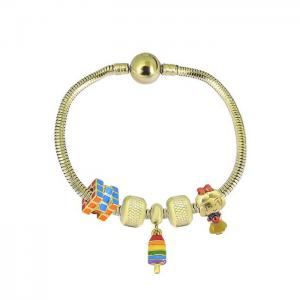 Stainless Steel Gold-plating Bracelet - KB182101-PA