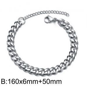 Trendy and domineering steel six sided grinding 160X6mm stainless steel bracelet - KB182789-Z