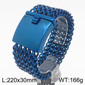 European and American personalized square fish scale men's stainless steel bracelet - KB182949-KFC