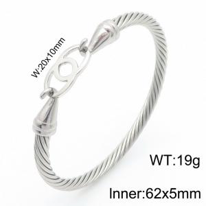 Steel wire rope stainless steel bracelet - KB182953-Z