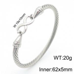 Steel wire rope stainless steel bracelet - KB182957-Z