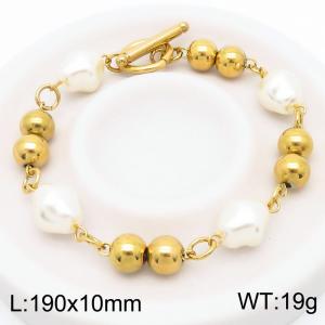 Stainless Steel Gold-plating Bracelet - KB183021-BH