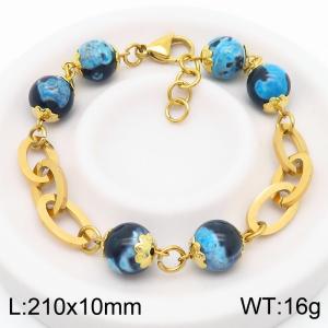 Stainless Steel Gold-plating Bracelet - KB183029-BH