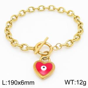 Stainless Steel Gold-plating Bracelet - KB183029-TJG