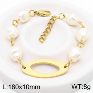 Stainless Steel Gold-plating Bracelet - KB183030-BH