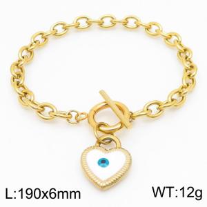 Stainless Steel Gold-plating Bracelet - KB183034-TJG