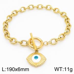 Stainless Steel Gold-plating Bracelet - KB183037-TJG