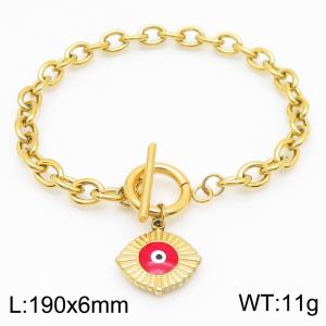 Stainless Steel Gold-plating Bracelet - KB183039-TJG