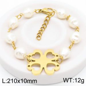 Stainless Steel Gold-plating Bracelet - KB183040-BH