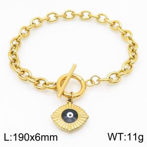 Stainless Steel Gold-plating Bracelet - KB183041-TJG