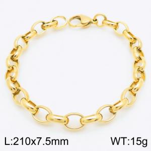 Stainless Steel Gold-plating Bracelet - KB183113-KFC