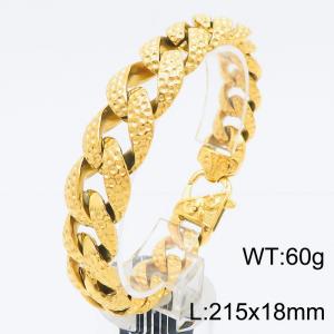 Stainless Steel Gold-plating Bracelet - KB183158-KJX