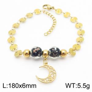 Stainless Steel Gold-plating Bracelet - KB183259-MN