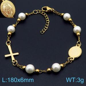 Stainless Rosary Bracelet - KB183323-YU