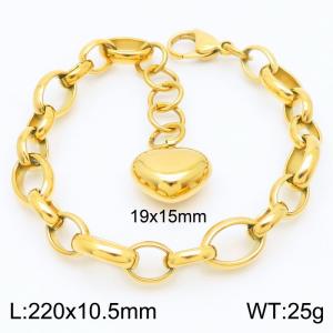 Stainless Steel Gold-plating Bracelet - KB183385-Z