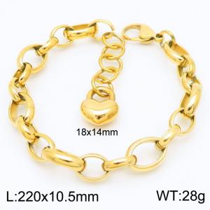 Stainless Steel Gold-plating Bracelet - KB183389-Z