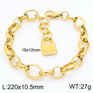 Stainless Steel Gold-plating Bracelet - KB183395-Z