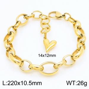 Stainless Steel Gold-plating Bracelet - KB183397-Z