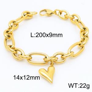 Stainless Steel Gold-plating Bracelet - KB183406-Z